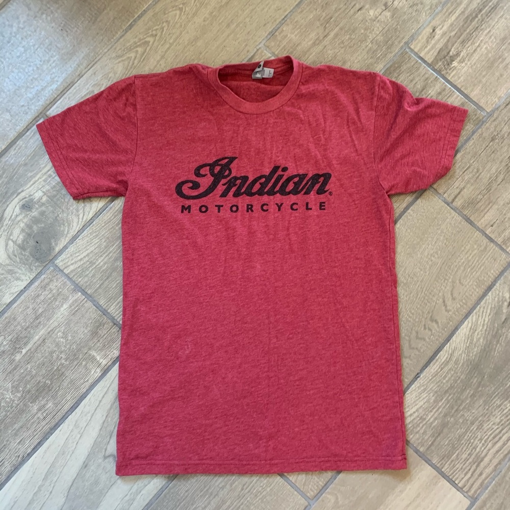 Indian Motorcycle burgundy burnout tee